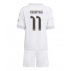Camisa de Futebol Real Madrid Rodrygo Goes #11 Equipamento Principal Infantil 2025-26 Manga Curta (+ Calças curtas)